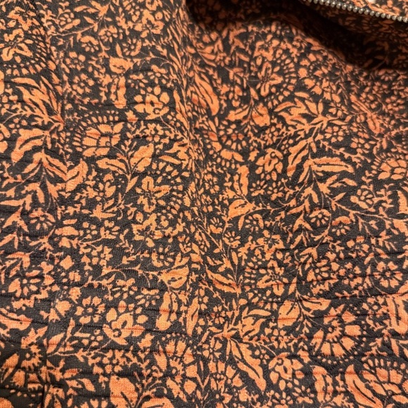 Isaac Mizrahi Live size s MOTO JACKET Quilted Floral Print Brown Black - Picture 3 of 6